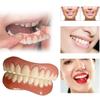 Cosmetic Veneers 2 Pairs False Teeth Veneers Top and Bottom Set, Silicone Dentures for Teeth Whitening, Temporary Teeth Straightening Kit for Man & Woman Confident Smile in Minutes view 4