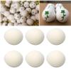 Pack of 6 Wool Drying Balls with High Density, Adsorbing Impurities and Reducing Static Electricity, Laundry Wool Balls (5 cm) view 4