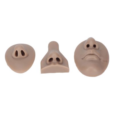 Silicone Nose Model Kit Simulation 3D Soft Exercise Nose Model Nose Seam Teaching Exercises (Dark Skin Tone)