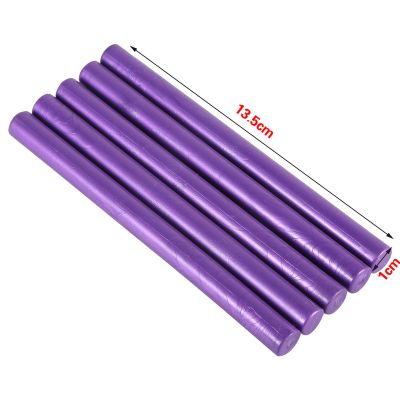 10 Colours, Pack of 5 Sealing Stamps, Wax Sticks for Sealing Vintage Birthday Wedding Invitation Cards (Purple)