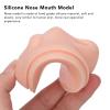 Pack of 3 Silicone Nose Mouth Model, Professional, Soft, Flexible, Reusable, Simulation Silicone Piercing Model view 3
