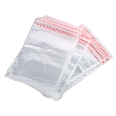 Zip Bags, 3 Sizes, Pack of 100, Reusable Zip Lock Packaging Bags Made of Transparent Plastic, for Storing Sweets, Nuts and Food (13 x