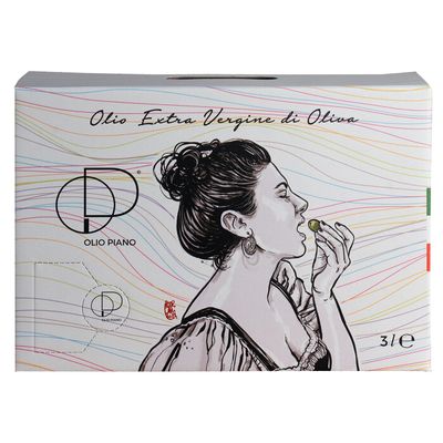 Agricola Piano - Extra Virgin Olive Oil from Peranzana Single Variety Bag-in-Box 3 Lt | Cold Pressed, Award-Winning  100% Italian  Buy Directly from the Producer