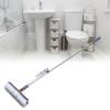 Floor Scrub Brush with Long Handle, 2 in 1 Floor Brush Scrubber with Squeegee, Stiff Bristles Floor Scrubber with 180Rotating Tile Brush for Bathroom, Kitchen, Shower, Tub, view 3