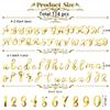 114 Pcs Acrylic Cake Alphabet Numbers Topper, Mirror Number 0-9 and Alphabet A-Z/a-z Personalized Cake Picks Decor Anniversary Wedding Baby Shower Party Supplies(Gold) view 2
