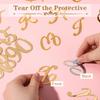 114 Pcs Acrylic Cake Alphabet Numbers Topper, Mirror Number 0-9 and Alphabet A-Z/a-z Personalized Cake Picks Decor Anniversary Wedding Baby Shower Party Supplies(Gold) view 3