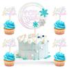 Ercadio 13 PCS Snowflake Cupcake Toppers Glitter Little Snowflake Cupcake Picks for Snowflake Theme Winter Wonderland Baby Shower Birthday Merry Christmas Party Cake Decorations Supplies view 1
