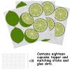 18pcs Green Glitter Lemon Dessert Cupcake Topper Pick for Summer Fruit Lemonade Theme Decor Supplies Baby Shower Men Women Boys Girls Happy Birthday Party Decorations view 3