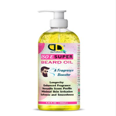 ISO SUPER E Mens Skincare and Grooming Original Beard Oil | Beard Care for Men | Softens, Hydrate & Conditions Facial Hair | Promotes Growth, Reduces Dryness & Itching (250ml Pump)