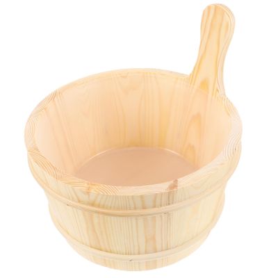Yardwe Wooden Barrel Sauna Bucket Handle for Home Sauna Bathing Accessories Wood