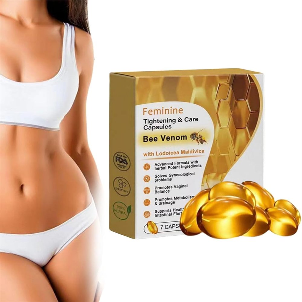 Bee Venom Feminine Repair Tighten Detox Yoni Capsules,Bee Venom Tighten Capsule,Feminine Repair Tighten Capsules,Firming Repair & Pink and Tender Natural Capsules (1 Pcs)