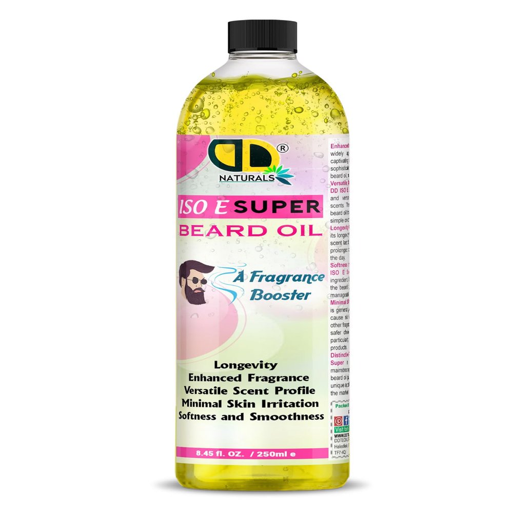 ISO SUPER E Mens Skincare and Grooming Original Beard Oil | Beard Care for Men | Softens, Hydrate & Conditions Facial Hair | Promotes Growth, Reduces Dryness & Itching (250ml Cap)