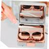 Anneome Marble Pattern Contact Lens Case with Mirror Rose Gold Small Cosmetic Lens Container Portable Contacts Organizer for Travel Outdoor Contact-Lens Storage Box view 2