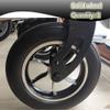 10"x2" Solid Electric Wheelchair Wheels Replacement Front Wheels Accessories 2PCS Black Grey Anti-wear Caster Wheel Non-Slip Trolley PU Wheels(Black) view 2