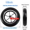 10"x2" Solid Electric Wheelchair Wheels Replacement Front Wheels Accessories 2PCS Black Grey Anti-wear Caster Wheel Non-Slip Trolley PU Wheels(Black) view 3