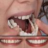 2 Pairs Dentures Cosmetic Teeth Instant Veneers Dentures Temporary Teeth Top and Bottom False, Comfort Fit One Size view 4