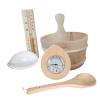 Gralara Sauna Accessories Set Home Sauna Room Lamp Sauna Wooden Bucket and Ladle Kit view 1
