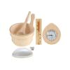 Gralara Sauna Accessories Set Home Sauna Room Lamp Sauna Wooden Bucket and Ladle Kit view 3