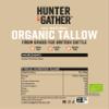 Hunter & Gather Organic Beef Tallow from Grass Fed British Cows 450g | Gluten Free, Seed Oil Free | Keto, Low Carb, Paleo I Ancestrally Inspired Nutrition I Simply 1 Ingredient I Glass Jar view 2