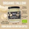 Hunter & Gather Organic Beef Tallow from Grass Fed British Cows 450g | Gluten Free, Seed Oil Free | Keto, Low Carb, Paleo I Ancestrally Inspired Nutrition I Simply 1 Ingredient I Glass Jar view 3