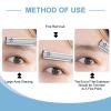 5 PCS Beard Mustache Straight Edge Razor, Mens Beards Edgers Trimmer Shaping Tool Blade Eyebrow Stainless Steel Shaper, Travel Replacement Facial Hair Remover Shavers for Women Men Grooming (Blue) view 3