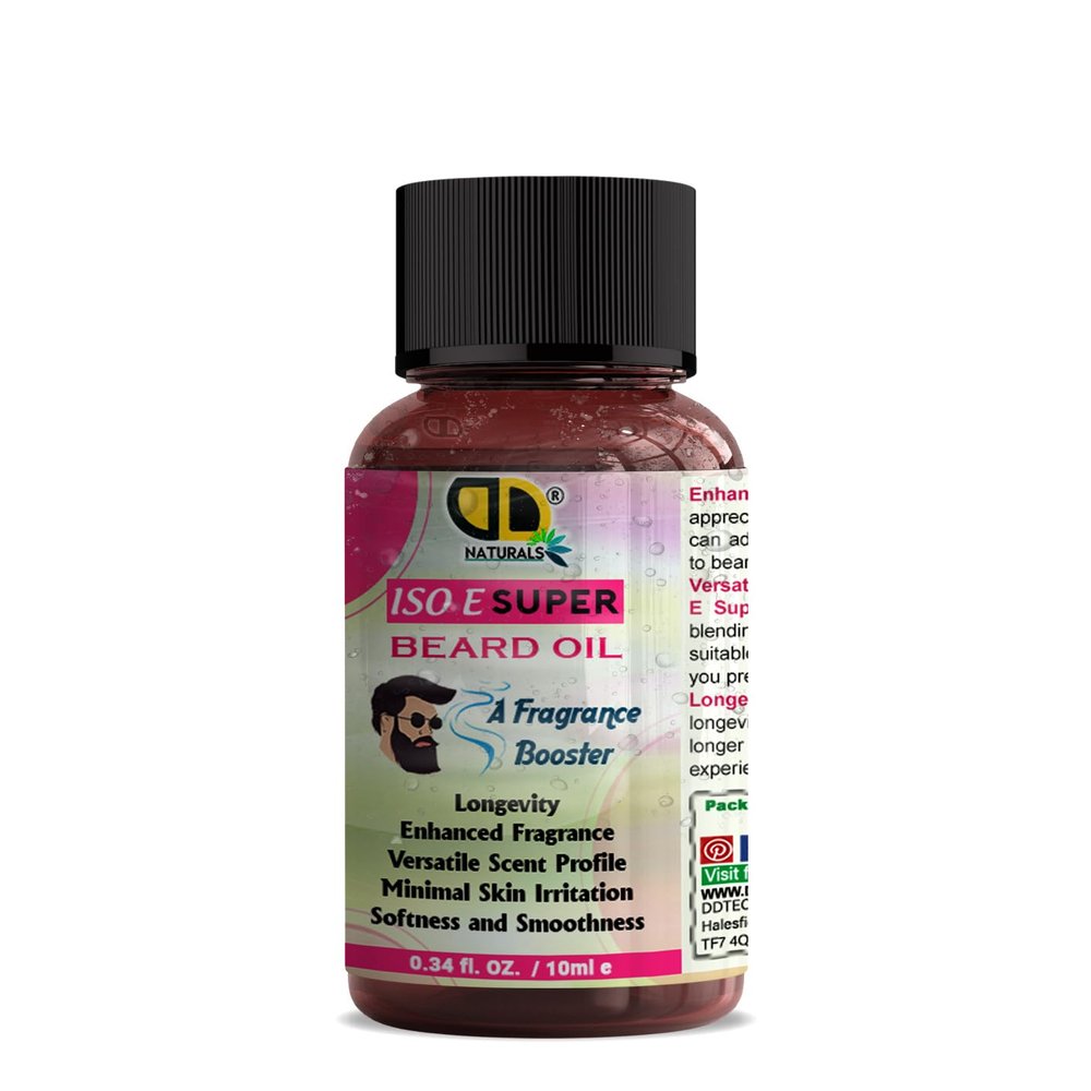 ISO SUPER E Mens Skincare and Grooming Original Beard Oil | Beard Care for Men | Softens, Hydrate & Conditions Facial Hair | Promotes Growth, Reduces Dryness & Itching (10ml Cap)