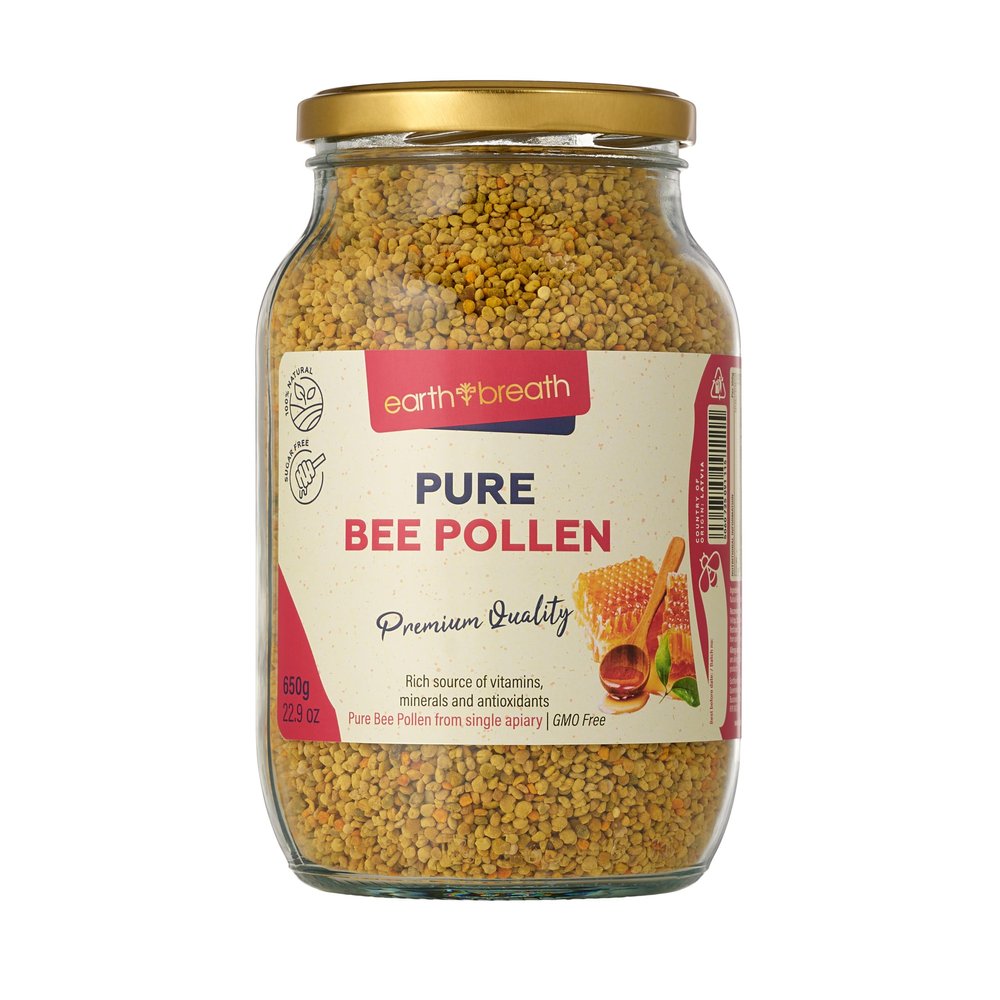 Earthbreath Bee Pollen Granules 650g 100% Raw & Natural Sustainably Harvested Rich in Natural Goodness No Artificial Additives