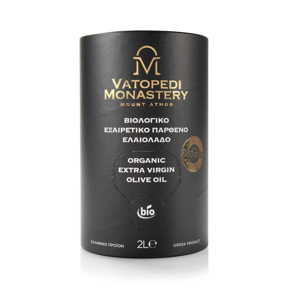 Organic Extra Virgin Olive Oil from Vatopedi Monastery, Mount Athos - 2L