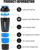 Roe Tenpo Protein Shaker Bottle 500ml with Extra Compartment | BPA-Free Protein Bottle Shaker for Protein Shakes | Leak Proof & Dishwasher Safe | Protein Shake Gym Bottles for Men & Women (Blue) view 2