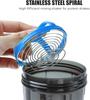 Roe Tenpo Protein Shaker Bottle 500ml with Extra Compartment | BPA-Free Protein Bottle Shaker for Protein Shakes | Leak Proof & Dishwasher Safe | Protein Shake Gym Bottles for Men & Women (Blue) view 3