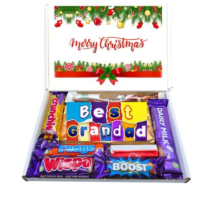 BEST GRANDAD Christmas Chocolate Box | Christmas Hamper for Best Grandad | For Him | Letterbox Friendly | Chocolate Lovers Gift Hamper
