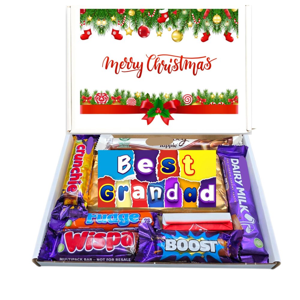 BEST GRANDAD Christmas Chocolate Box | Christmas Hamper for Best Grandad | For Him | Letterbox Friendly | Chocolate Lovers Gift Hamper