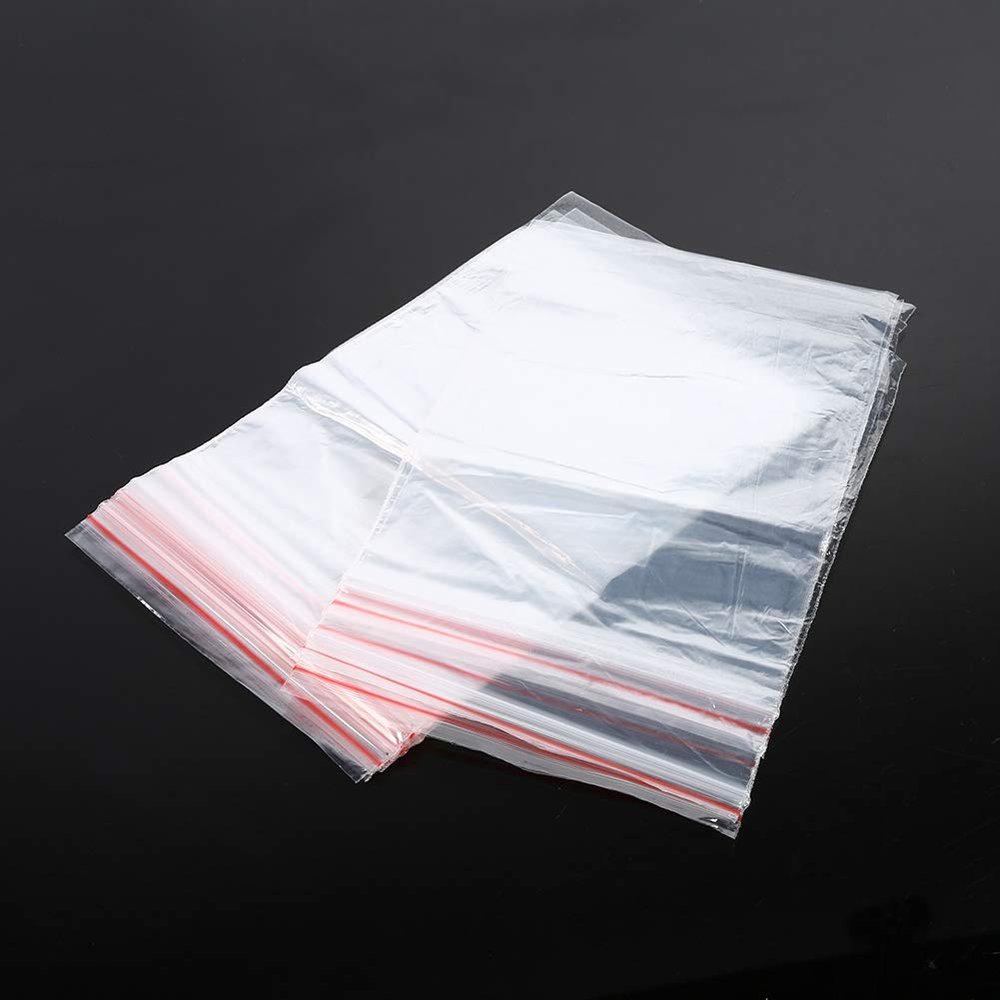 100PCS Food Storage Plastic Sealing Bags, Sealing Plastic Bags PE Material Candy Nut Preserved Fruit Dessert Reusable Food Package (13 * 19CM)