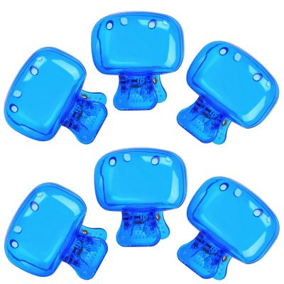 6 Pack Travel Toothbrush Head Covers - Portable Protector Caps for Electric and Manual Toothbrushes, Plastic Clip Cases for Home, Bathroom, School, Camping, and Business Trips
