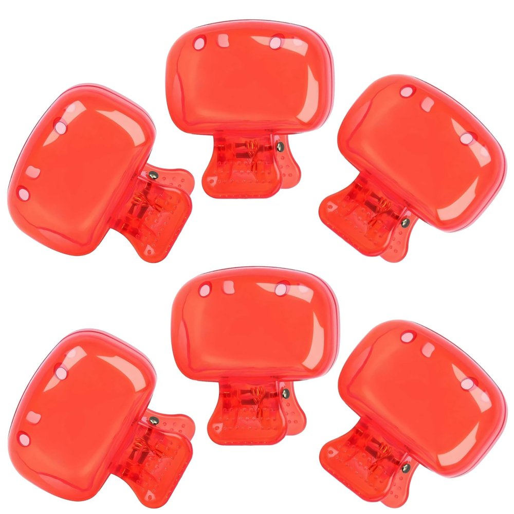6 Pack Travel Toothbrush Head Covers - Portable Protector Caps for Electric and Manual Toothbrushes, Plastic Clip Cases for Home, Bathroom, School, Camping, and Business Trips