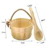 FreshCart Basics Sauna Bucket with Ladle, Sauna Accessories Set, SPA Accessories, Portable Sauna for Bathing, Steam Sauna, Sauna view 4