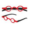 Agstum Cute Readers Small Round Vintage Reading Glasses with Spring Hinge (2 Pack/Red+Red, 2.5, x) view 3