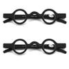 Agstum Cute Readers Small Round Vintage Reading Glasses with Spring Hinge (2 Pack/Black+Black, 2, x) view 1