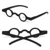 Agstum Cute Readers Small Round Vintage Reading Glasses with Spring Hinge (2 Pack/Black+Black, 2, x) view 4