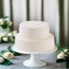 Patisserie Valerie Vanilla Two-Tier Wedding Cake - 3 Sponge Layers per Tier, Fresh Cream and Strawberry Compote Filling, Swiss Meringue Buttercream Coating - Serves 36 view 3