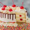 Patisserie Valerie Ice Cream Sundae Birthday Cake 8" 2 Tier  Fresh Cakes For Delivery - Chocolate Ganache Drip, Sprinkles & Cherry  Fresh Cream & Strawberry Compote Filling  Serves 20-24 view 2