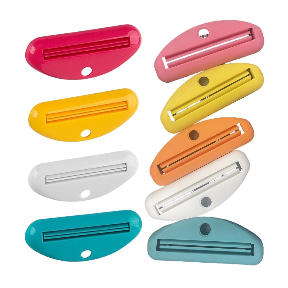 Ailan Tube Squeezer with Dispenser Paint Lotion Plastic Kitchen Tube Squeezer Squeezer Lotion Dispenser Ointment -up, 9pcsRandom Color