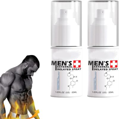 Men's Long Lasting Delay Stronger Spray, Men's External Delayed Spray, Men's Delayed Spray, Delay Spray for Men to Last Longer, Improve The Quality of Love and Make Her Love You More (2Pcs)