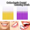 10 Pieces Interdental Brush, Dental Floss Brush Oral Dental Hygiene Brush, Tooth Cleaning Tool Tool for Cleaning Gaps Between Teeth, Yellow view 4