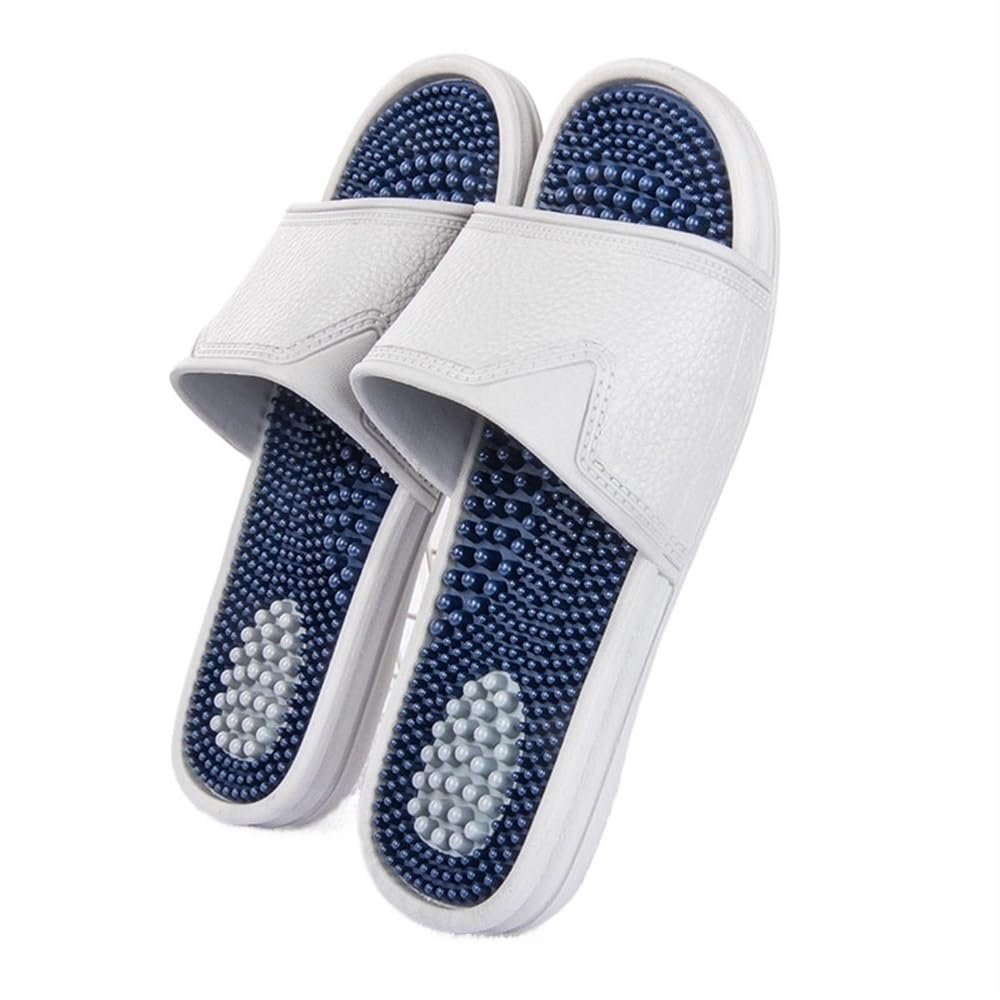 Acupressure Foot Reflexology Massage Slippers Women Men Foot Pain Relief Massage Sandals Promoting Blood Circulation Myofascial Release Trigger Point Acupuncture(Grey/Blue,40/41 EU)
