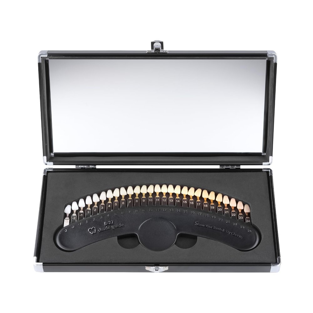 27 Colors Shade Guide Bleaching Shade Chart Teeth Color Contrast Comparison for Home Beauty Salon Use R-27
