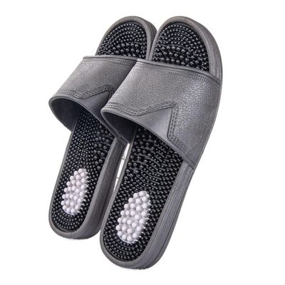 Acupressure Foot Reflexology Massage Slippers Women Men Foot Pain Relief Massage Sandals Promoting Blood Circulation Myofascial Release Trigger Point Acupuncture(Black,44/45 EU)
