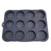 Vilgftyiet Non Silicone Burger Pan 12 Cavity Cake Tray for Baking Bread Rolls Pies Fruit Tarts Heat Resistant Grey view 2