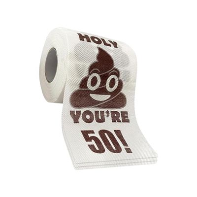 Lawaleishe Funny Toilet Paper - 'You're 50' Printed Prank Birthday Decor for Women and Men - Novelty Bathroom Party