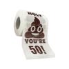 Lawaleishe Funny Toilet Paper - 'You're 50' Printed Prank Birthday Decor for Women and Men - Novelty Bathroom Party view 1